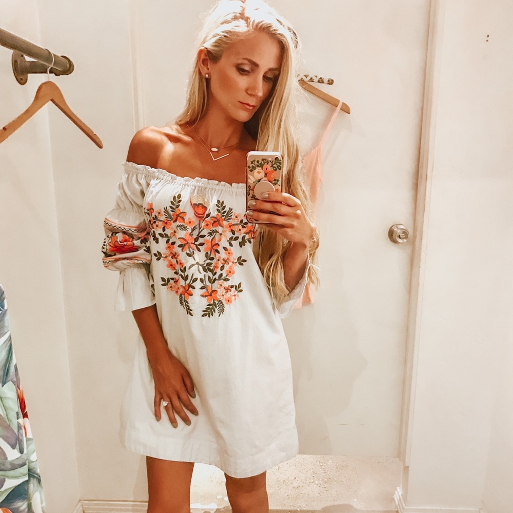 Free People Fleur De Jour embroidered dress